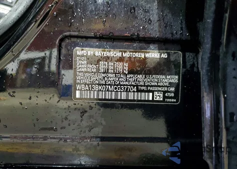 2021 BMW M550Xi z USA, uszkodzony, nr VIN WBA13BK07MCG37704